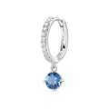 Mono Orecchino Fancy a Cerchietto in Argento con Zircone Blu Pendente – Brosway FFB82