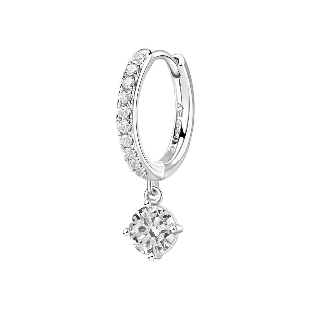 Mono Orecchino Fancy a Cerchietto in Argento con Zircone Pendente – Brosway FIW90