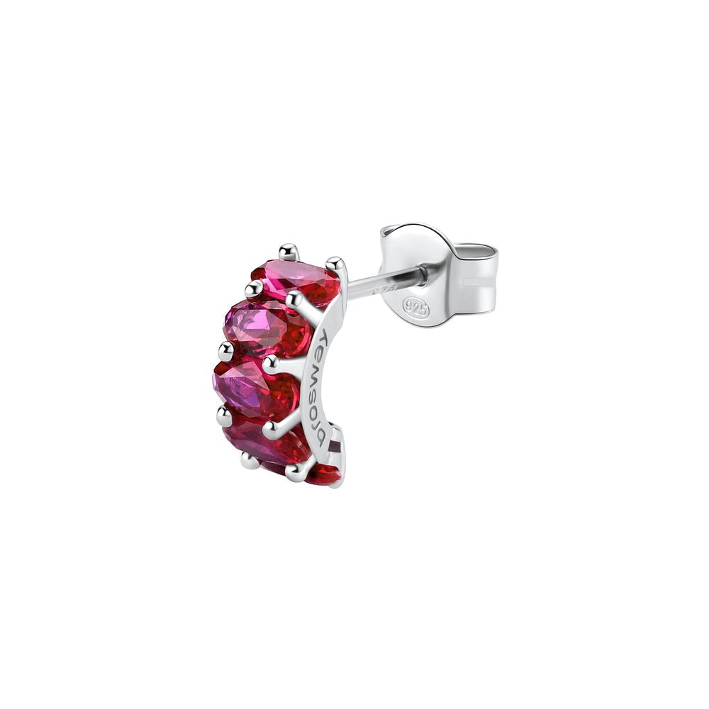 Mono Orecchino Fancy a Cerchietto in Argento con Zircone Ovale Passion Ruby – Brosway FPR09