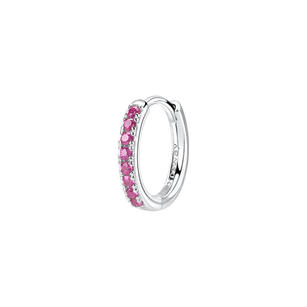 Mono Orecchino Fancy a Cerchietto in Argento con Zirconi Passion Ruby – Brosway FPR85