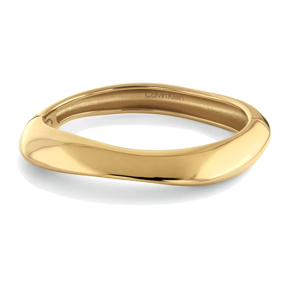 CALVIN KLEIN Bracciale rigido Sculptural dorato 35000818
