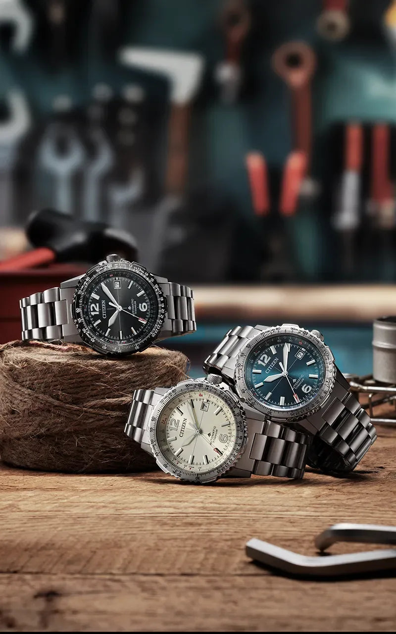 Citizen Promaster Air automatici in titanio, foto ambientata