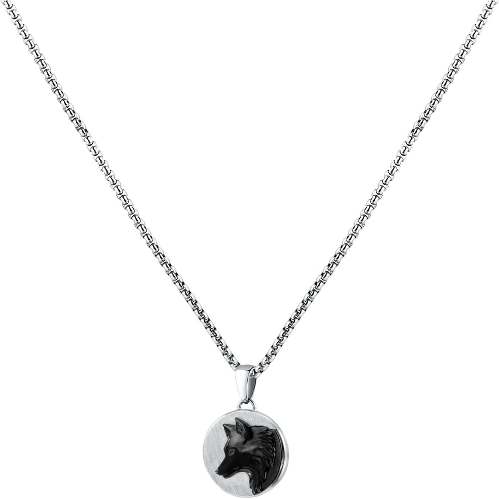 Collana Amuleti con Pendente Lupo in Acciaio Nero – Morellato SBKA09