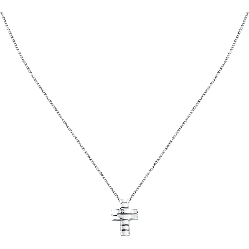 Collana Diamonds con Pendente Croce in Argento e Diamante – Morellato SAYE01