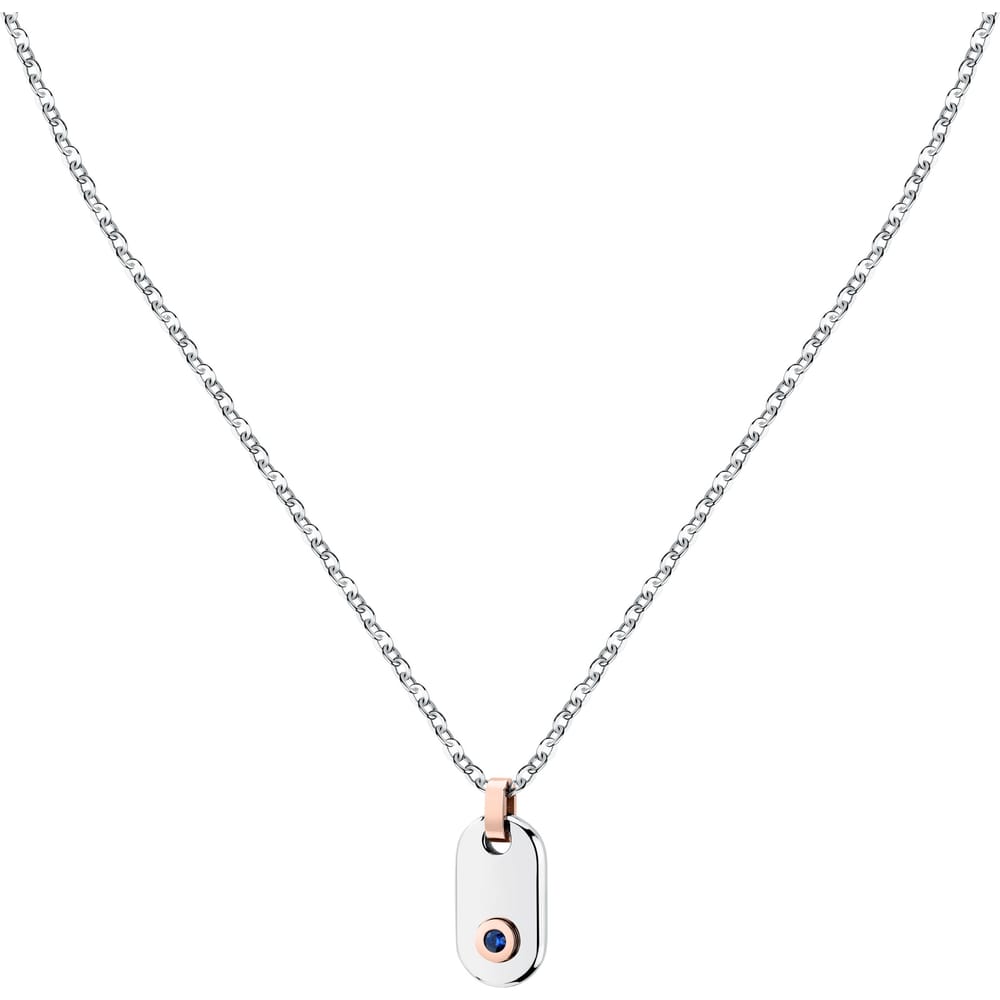 Collana Motown con Pendente in Acciaio e Zirconi Blu – Morellato SALS124