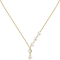 Collana Perla con Pendente in Argento Dorato e Zirconi Bianchi – Morellato SXU56