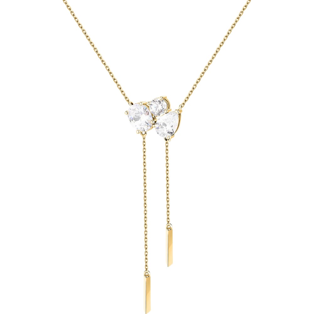 Collana Riflessi con Pendente in Argento Dorato e Zirconi Bianchi – Morellato SABC01