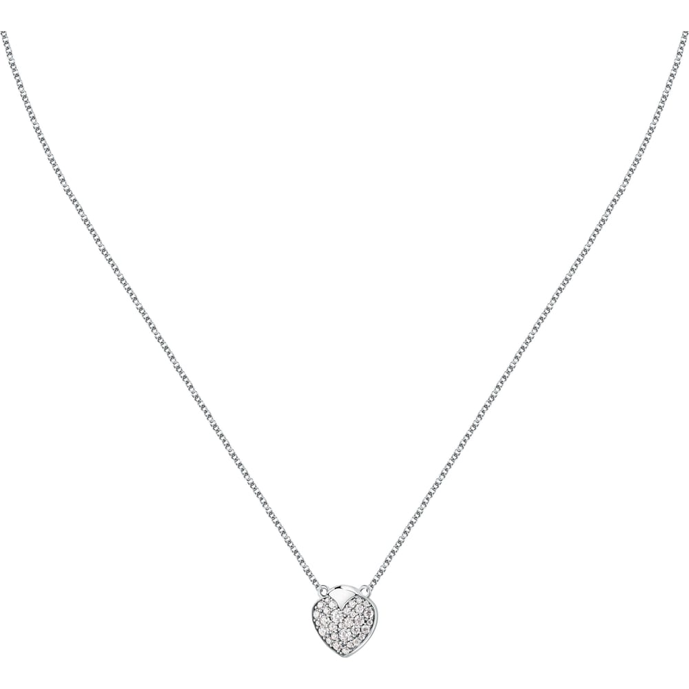Collana Talismani con Pendente Cuore in Acciaio e Cristalli Bianchi – Morellato SAVZ14