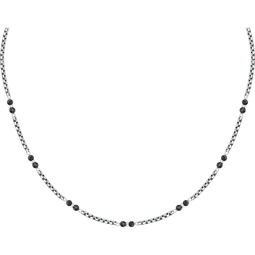 Collana Terra a Catena in Acciaio e Onice – Morellato S1753