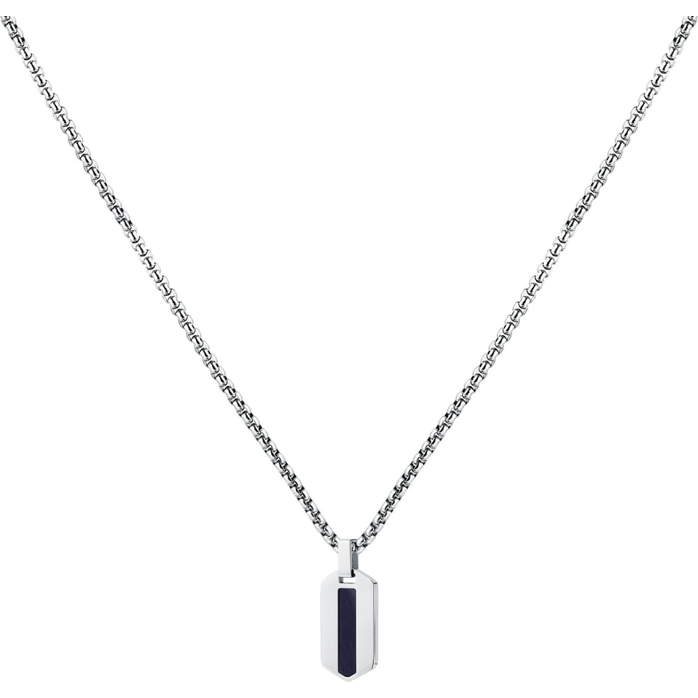 Collana Terra con Pendente in Acciaio Nero e Occhio di Tigre – Morellato SBKA02