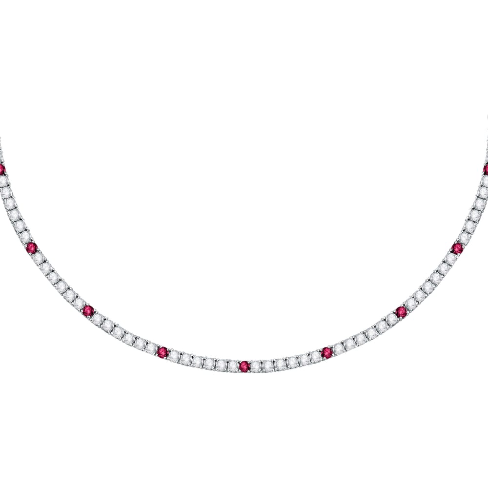 Collana Tennis Tesori in Argento e Zirconi Rossi – Morellato SAIW242