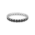 Comete Anello in Argento e zirconi neri – UAN121