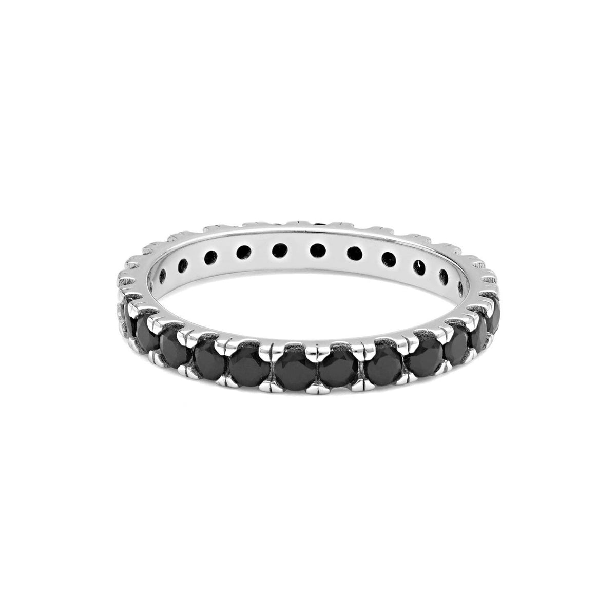 Comete Anello in Argento e zirconi neri – UAN121