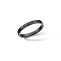 Comete Anello in Argento rutenio, zirconi neri – UAN131