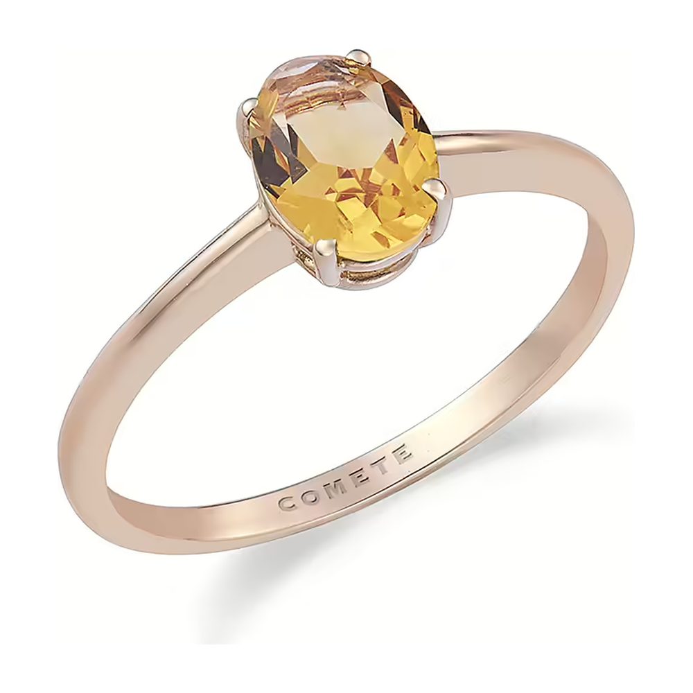 Comete Anello in Oro rosa 18KT e Citrino ovale – ANB2699