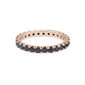 Comete Anello Tennis in Argento e zirconi neri – UAN123S
