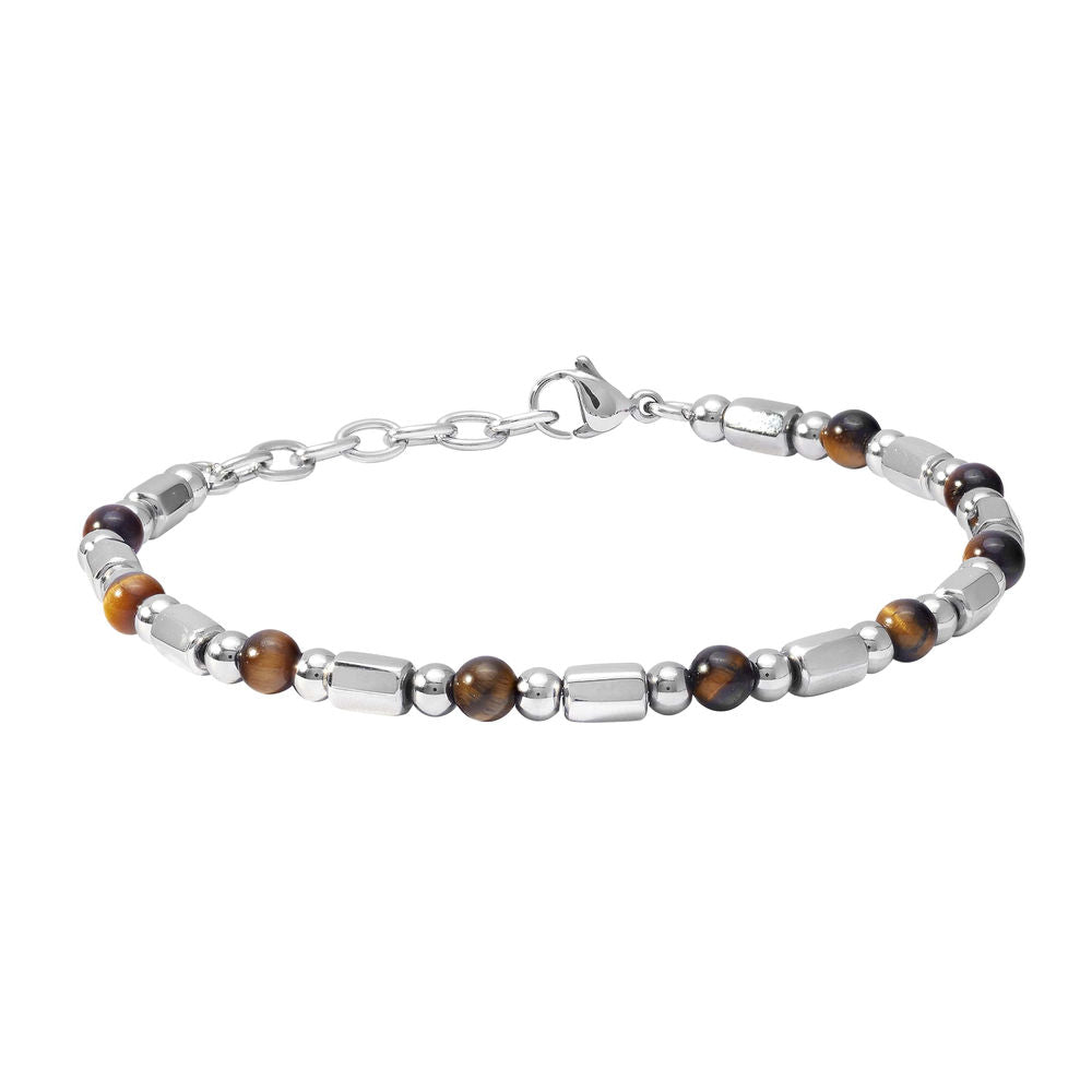Comete Bracciale Acciaio e Occhio di Tigre – UBR1194