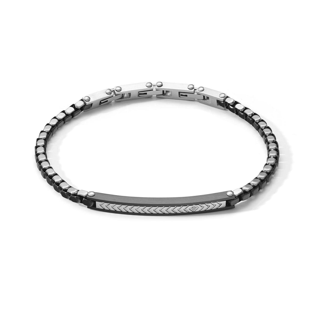 Comete Bracciale faces in Acciaio e PVD nero – UBR1030