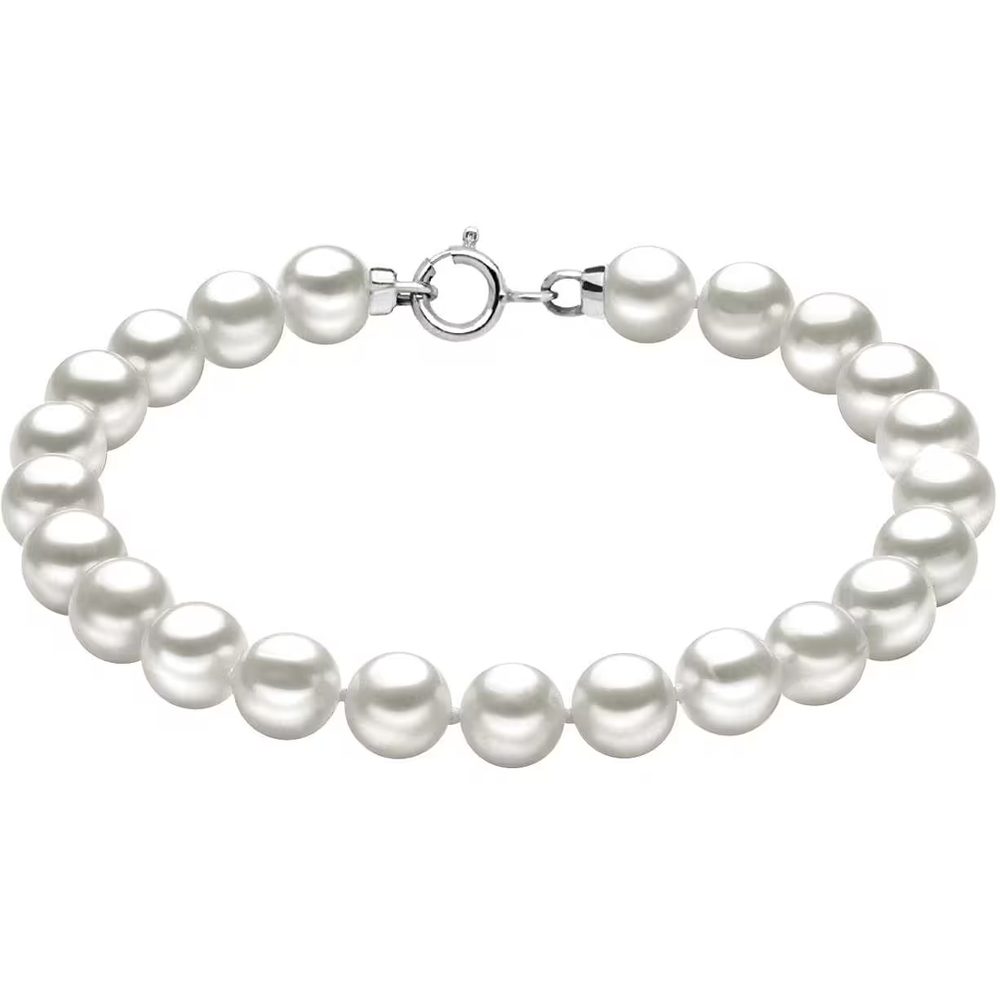 Comete Bracciale filo di perle in Oro 18KT e Perle coltivate Ø 6,5/7 mm – BRQ113AM