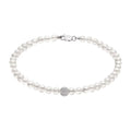 Comete Bracciale filo di perle in Oro 18KT e sfera diamantata – BRQ196B