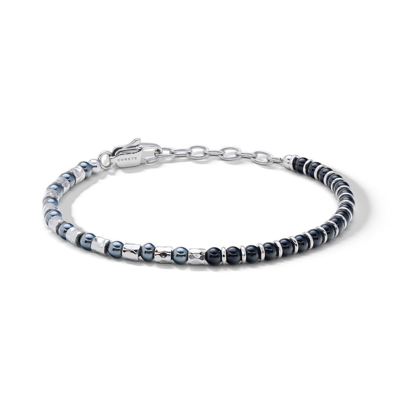 Comete Bracciale in Acciaio con onice nero ed ematite – UBR1331