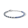 Comete Bracciale in Acciaio con sodalite ed ematite – UBR1330