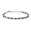 Comete Bracciale in Acciaio ed ematite, PVD blu e rosè – UBR1227