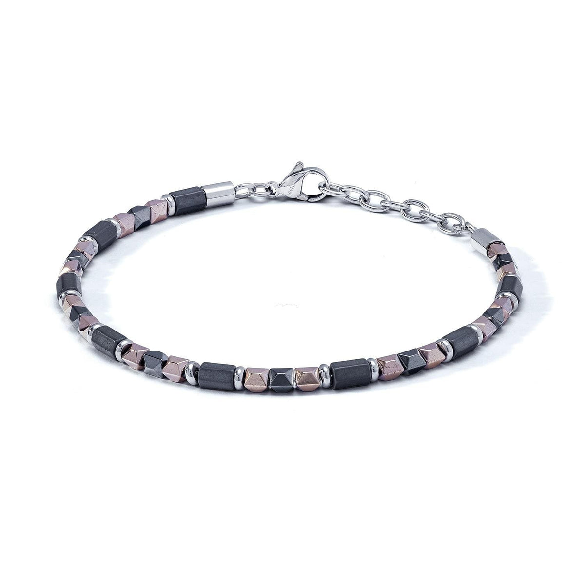 Comete Bracciale in Acciaio, Ematite nera e rosè – UBR1149