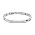 Comete Bracciale in Acciaio lucido e satinato, Zircone nero – UBR978