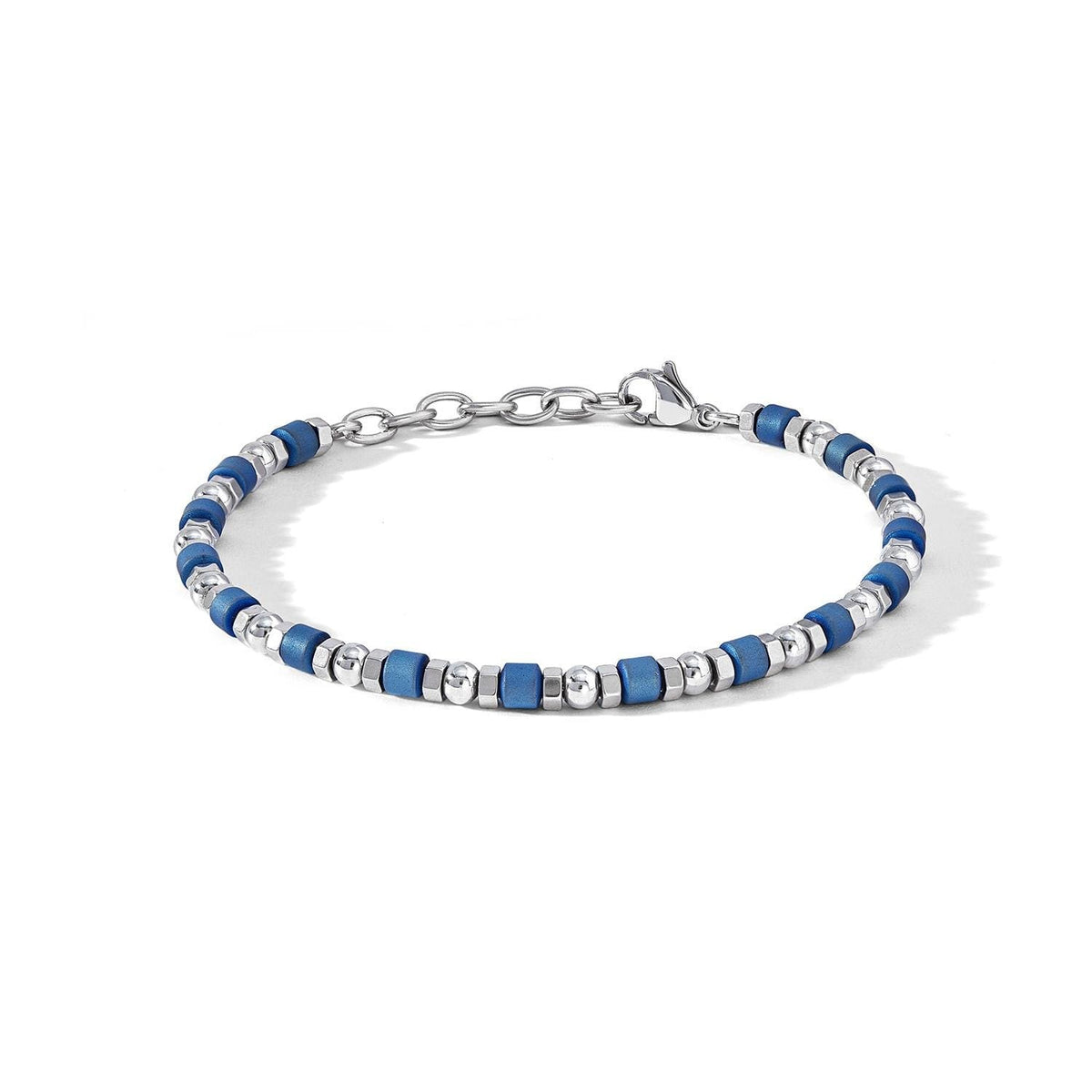 Comete Bracciale in Acciaio lucido ed ematite blu – UBR1100