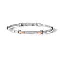 Comete Bracciale in Acciaio, Oro rosa e Diamanti bianchi – UBR499