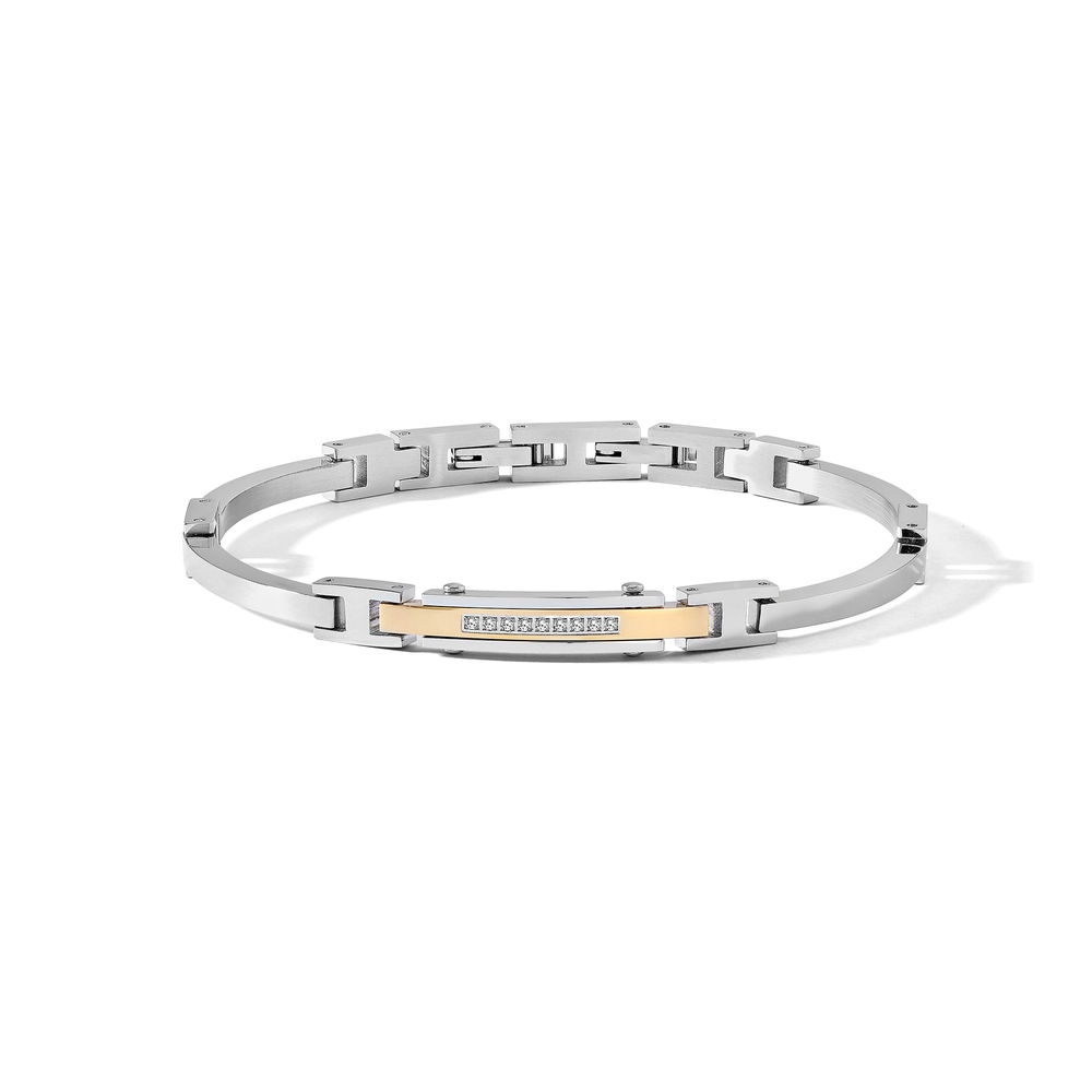 Comete Bracciale in Acciaio, PVD giallo e Diamanti bianchi – UBR1286