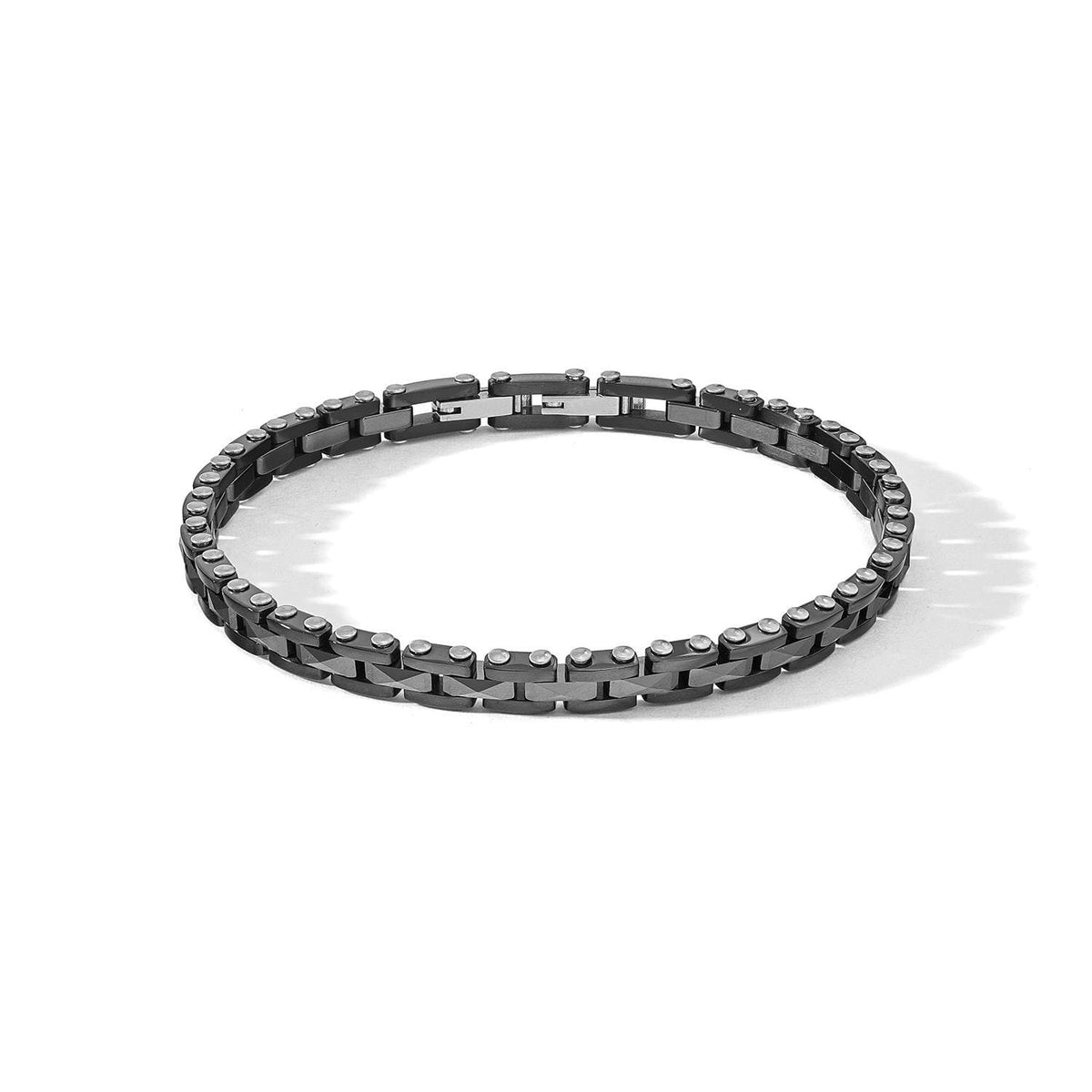 Comete Bracciale in Acciaio, PVD nero e ceramica nera – UBR1084