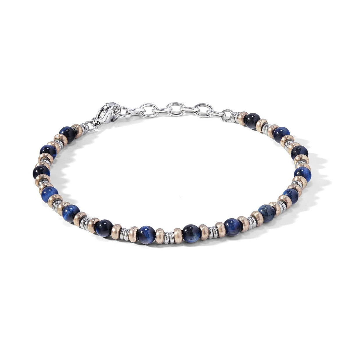 Comete Bracciale in Acciaio, PVD rosè e Agata blu – UBR1138