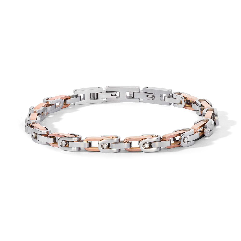 Comete Bracciale in Acciaio, zirconi bianchi e PVD – UBR1310