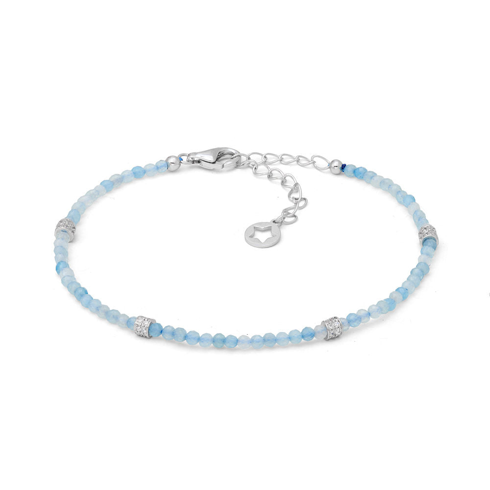 Comete Bracciale in Argento con acquamarina e zirconi – BRA292