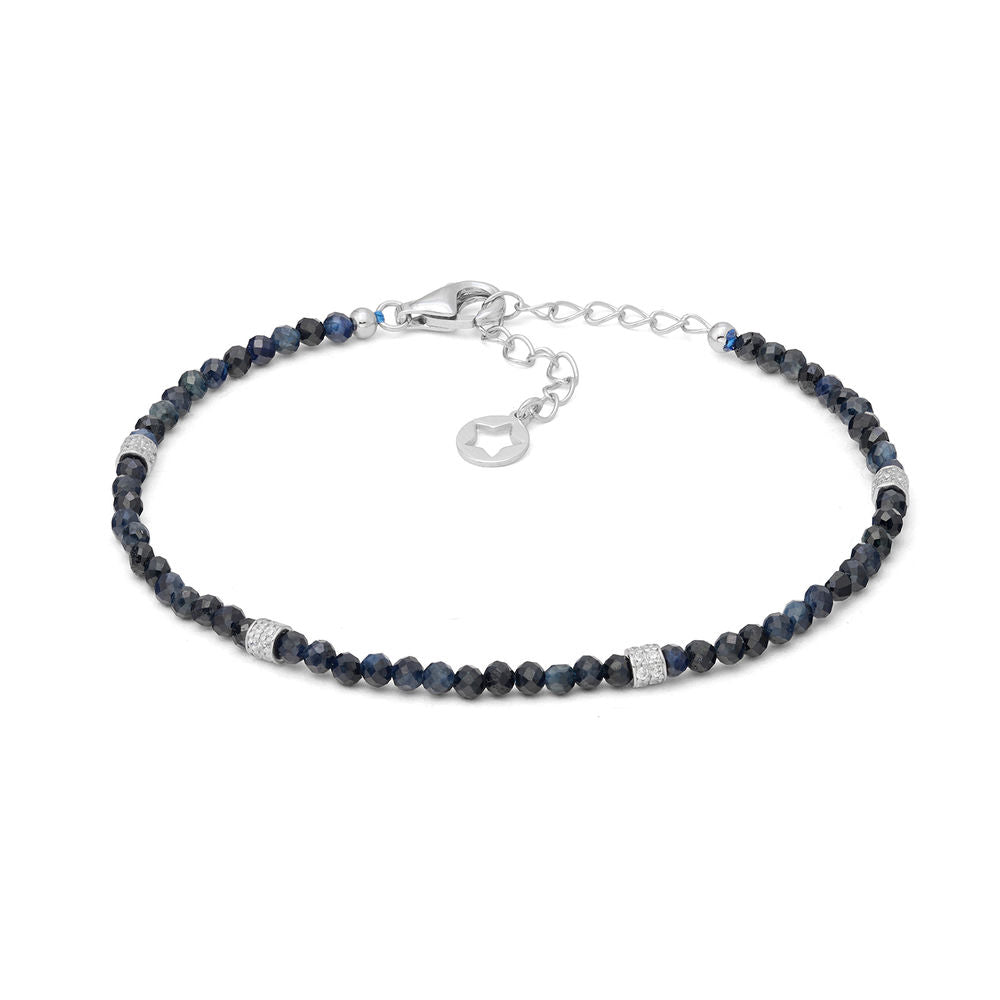 Comete Bracciale in Argento con radice di zaffiro blu e zirconi – BRA291
