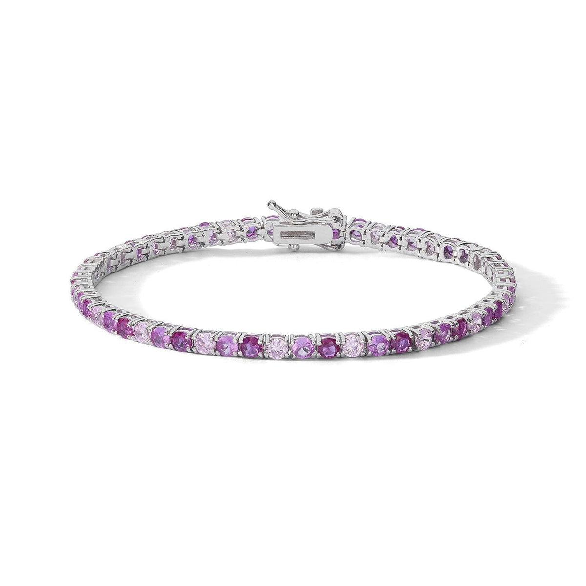 Comete Bracciale in Argento con Zirconi Rubino e rosa – BRA268