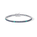 Comete Bracciale in Argento con zirconi verdi e neri – UBR1252