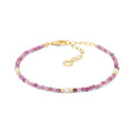 Comete Bracciale in Argento dorato con radice di rubino e perle – BRA285