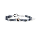 Comete Bracciale Stella Polare in Argento rosè e Acciaio con ematite e zirconi neri – UBR921