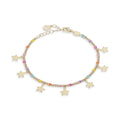 Comete Bracciale Talismano Stelle in Argento dorato e smalto multicolore – BRA249