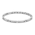 Comete Bracciale texture in Acciaio lucido e satinato – UBR980
