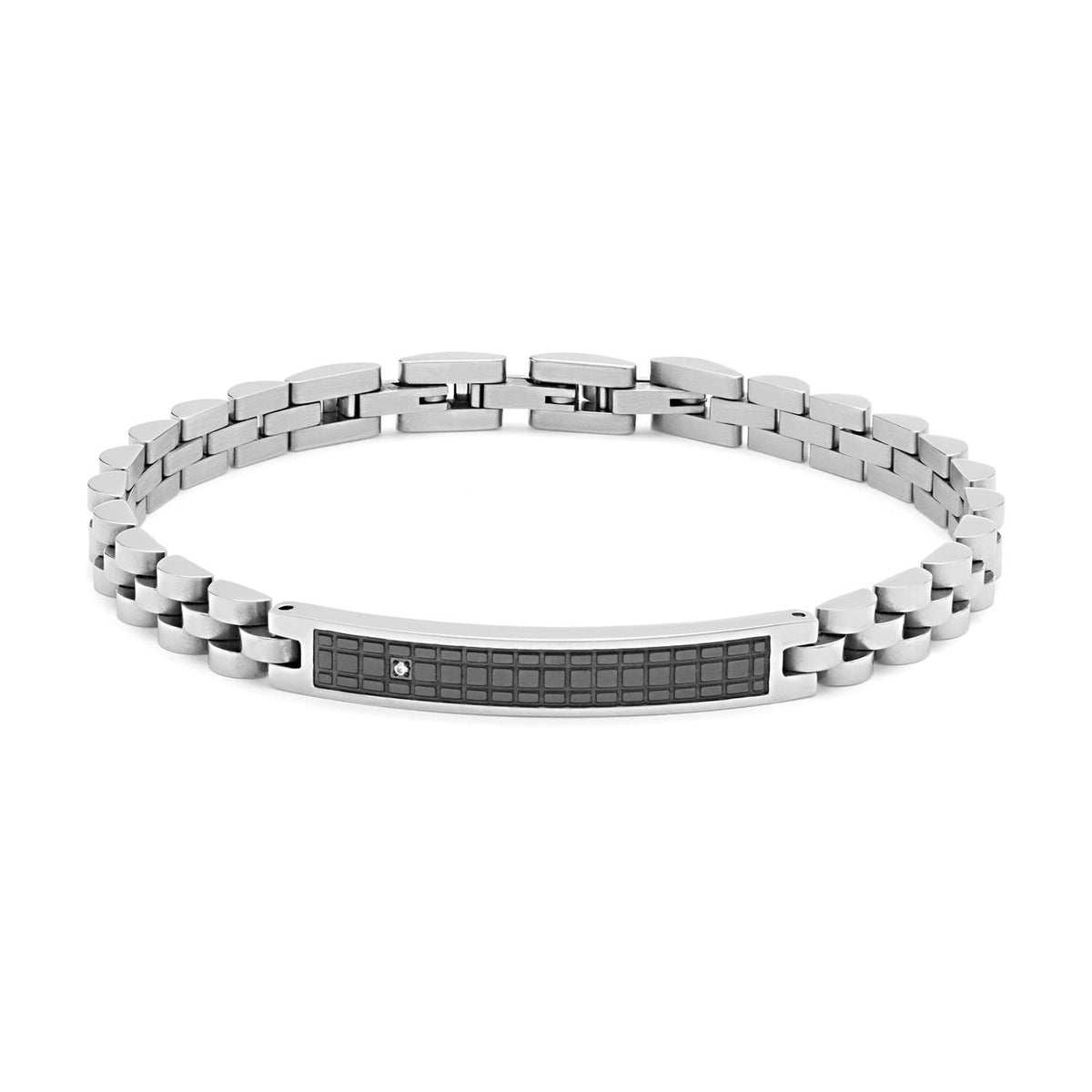 Comete Bracciale tyres in Acciaio e PVD nero – UBR981