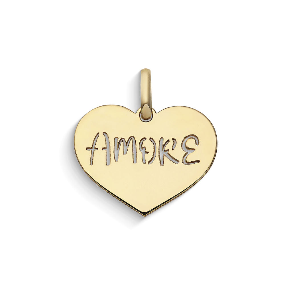 Comete Ciondolo Amore a cuore in Oro giallo 9 kt – KCOB009
