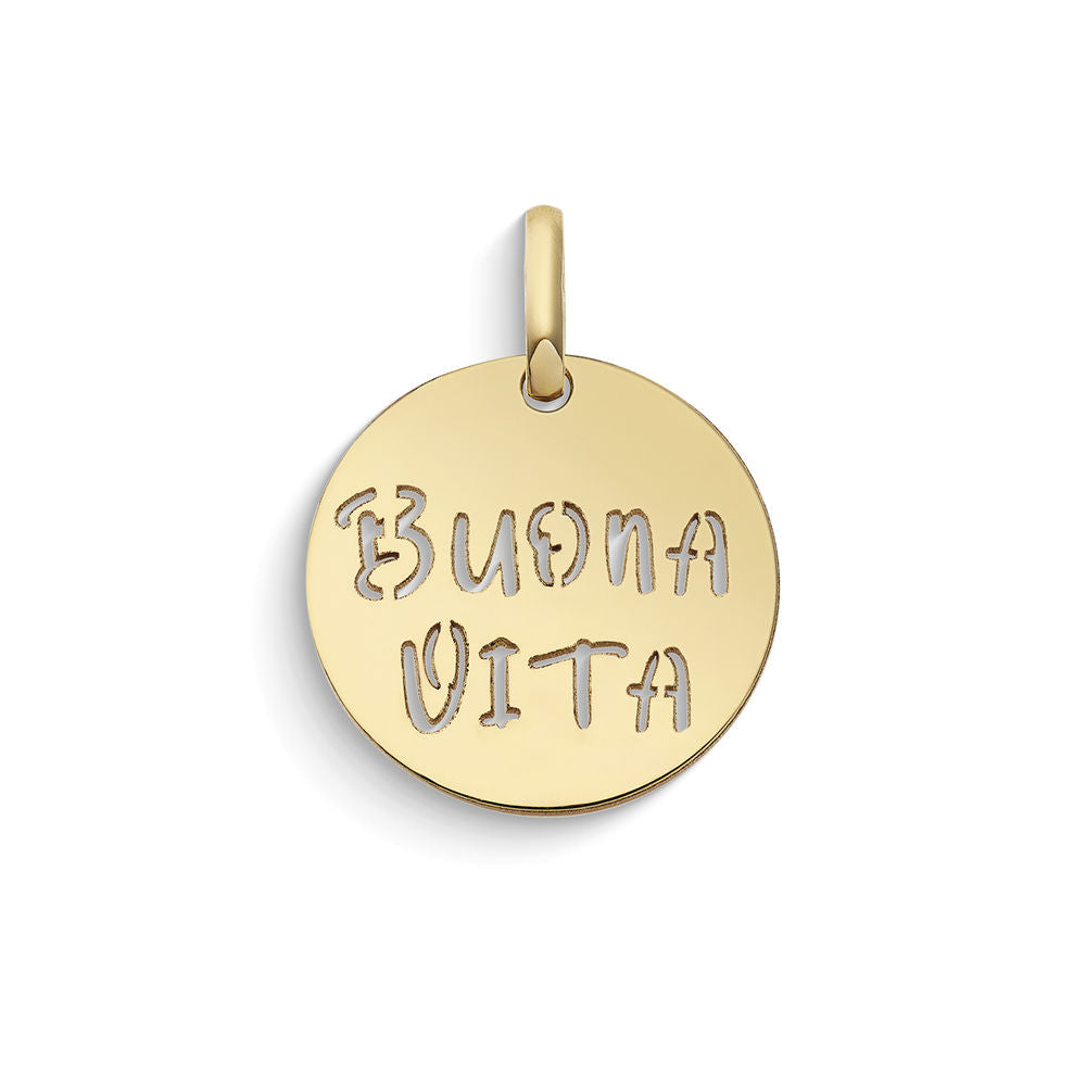 Comete Ciondolo Buona Vita rotondo in Oro giallo 9 kt – KCOB006