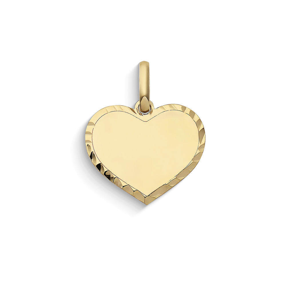 Comete Ciondolo cuore personalizzabile in Oro giallo 9 kt – KCOB002