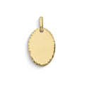 Comete Ciondolo personalizzabile ovale in Oro giallo 9 kt – KCOB004