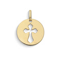 Comete Ciondolo rotondo con Croce in Oro giallo 9 kt – KCOB035