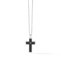 Comete Collana Croce in Acciaio e PVD nero della Collezione Textur – UGL635